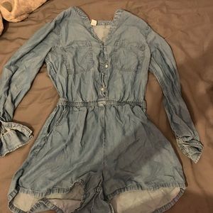 blue jean jumpsuit (barely worn)